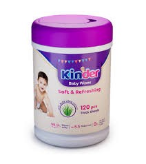 Kinder Baby Wipes Soft & Refresing 120  pcs