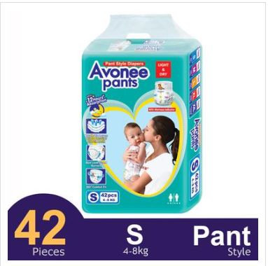 Avonee Pants System Baby Daiper (S Size) (4-8kg) (42Pcs)