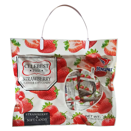 strawberry flavour soft candy 360 gm