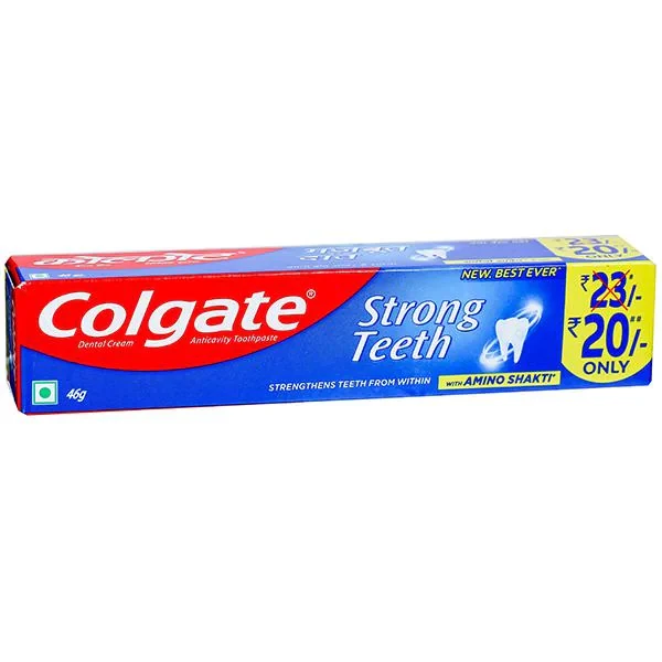 Colgate strong teeth Toothpaste, Packaging Size: 34g