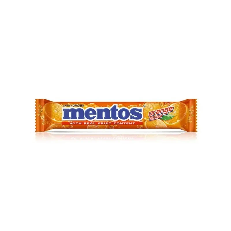 Chewy Dragees Mentos Orange Flavour 28.6G