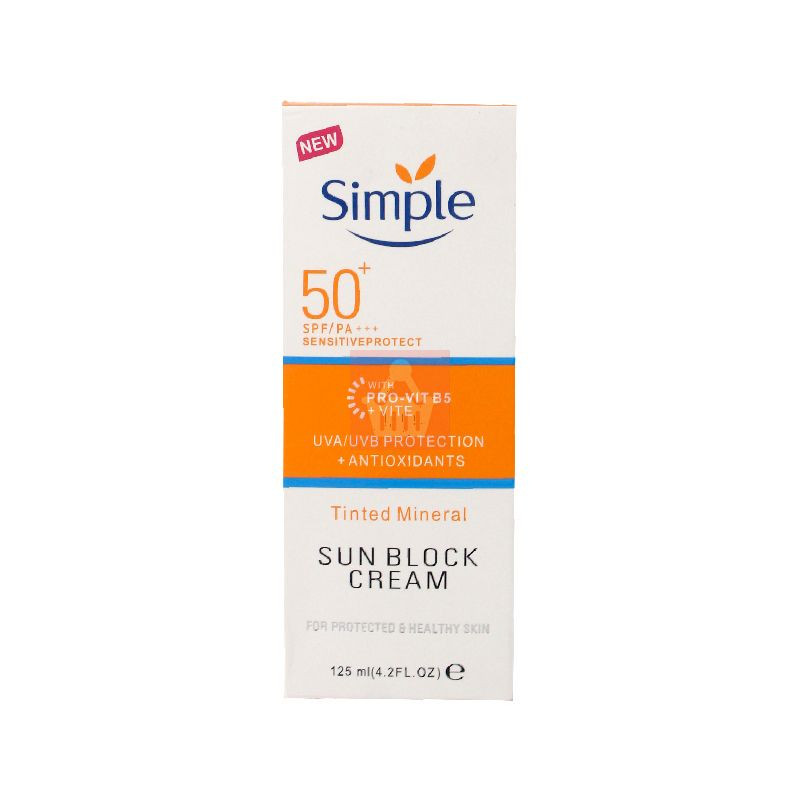 Simple Facial Sunscreen Sensitive Protect Sun Block SPF50 PA 125ml