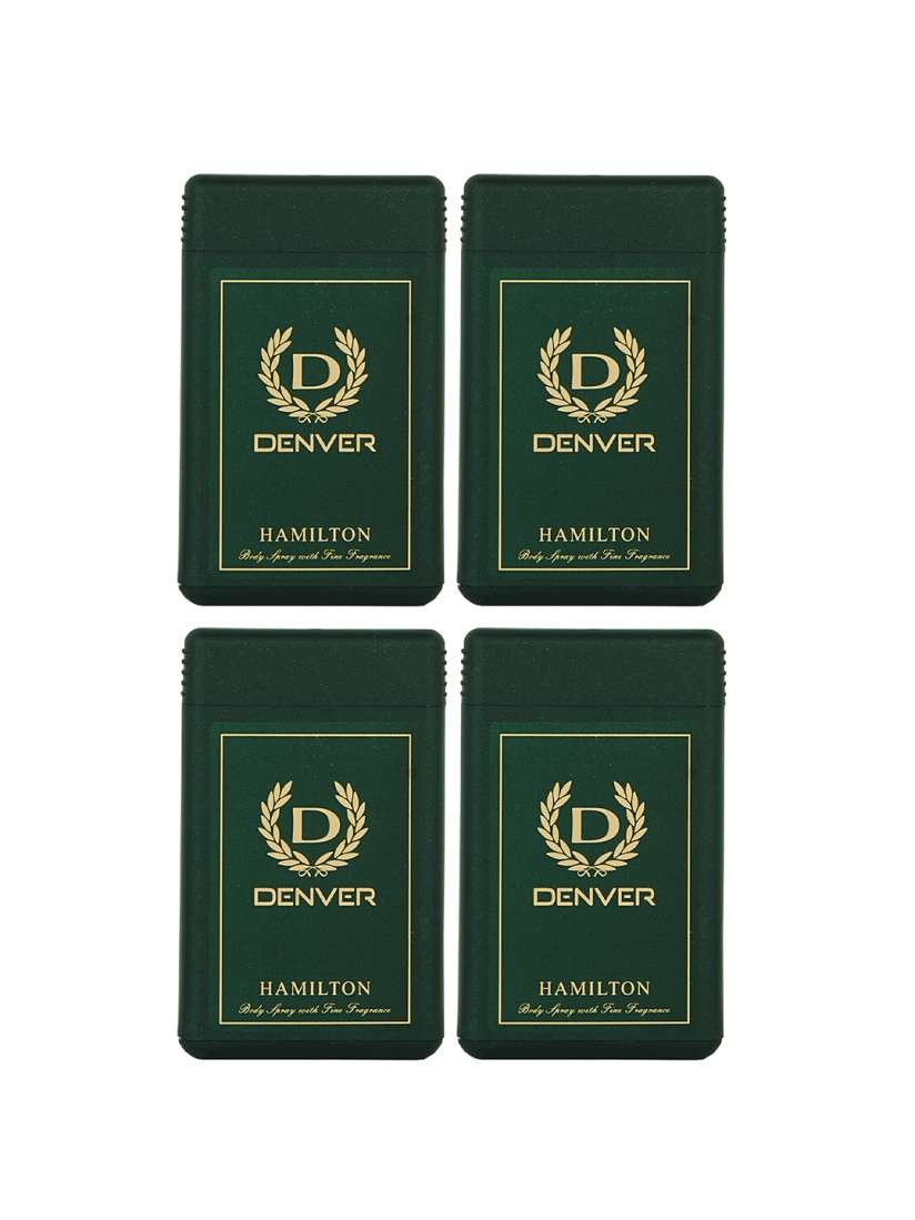 Denver Men Set Of 4 Hamilton Fine Fragrance Pocket Perfume  18ml