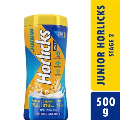 Junior Horlicks Health and Nutrition Drink Stage-2 Jar 500g
