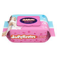 Supermom Premium Mild Baby Wipes - 120 Pcs