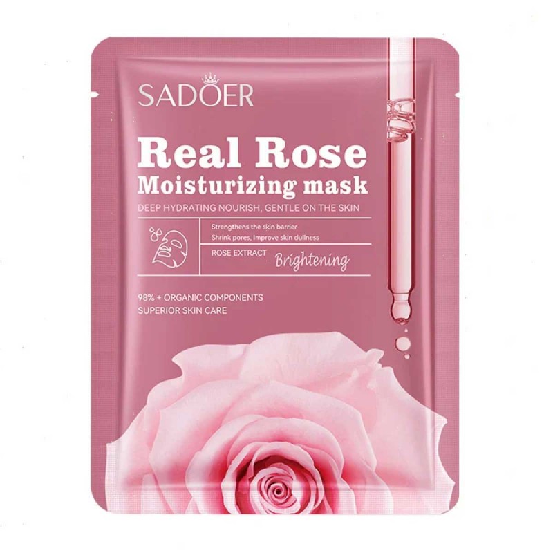 SADOER Real Rose Moisturizing Facial Sheet Mask 25gm