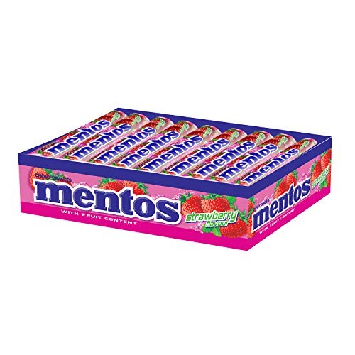 Mentos, Strawberry Flavour, Chewy Candy Stick Pack 28 gm