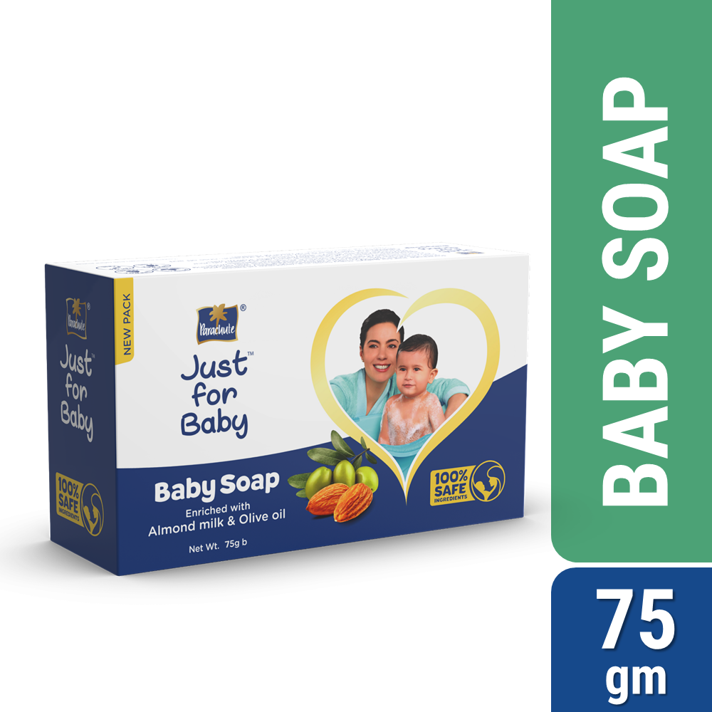 PARACHUTE JUST FOR BABY BABY SOAP ALMOND MILK & OLIVE OIL 75.GM