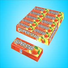 SUPER STAR SPORT CHEWING GUM 5PCS ORANGE